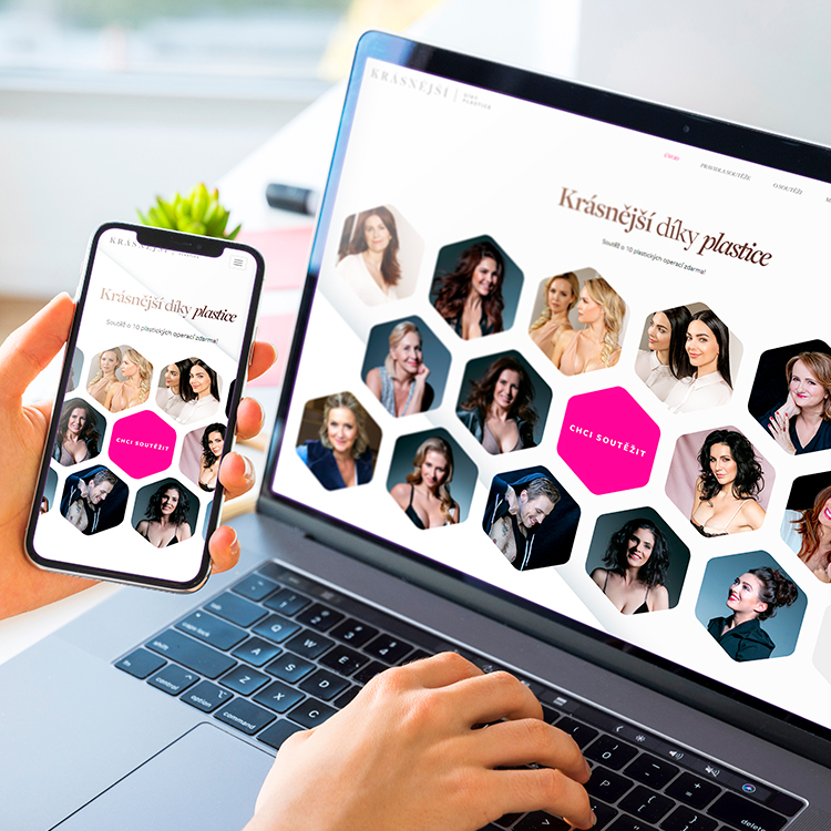 Soutěžní microsite Krásnější díky plastice